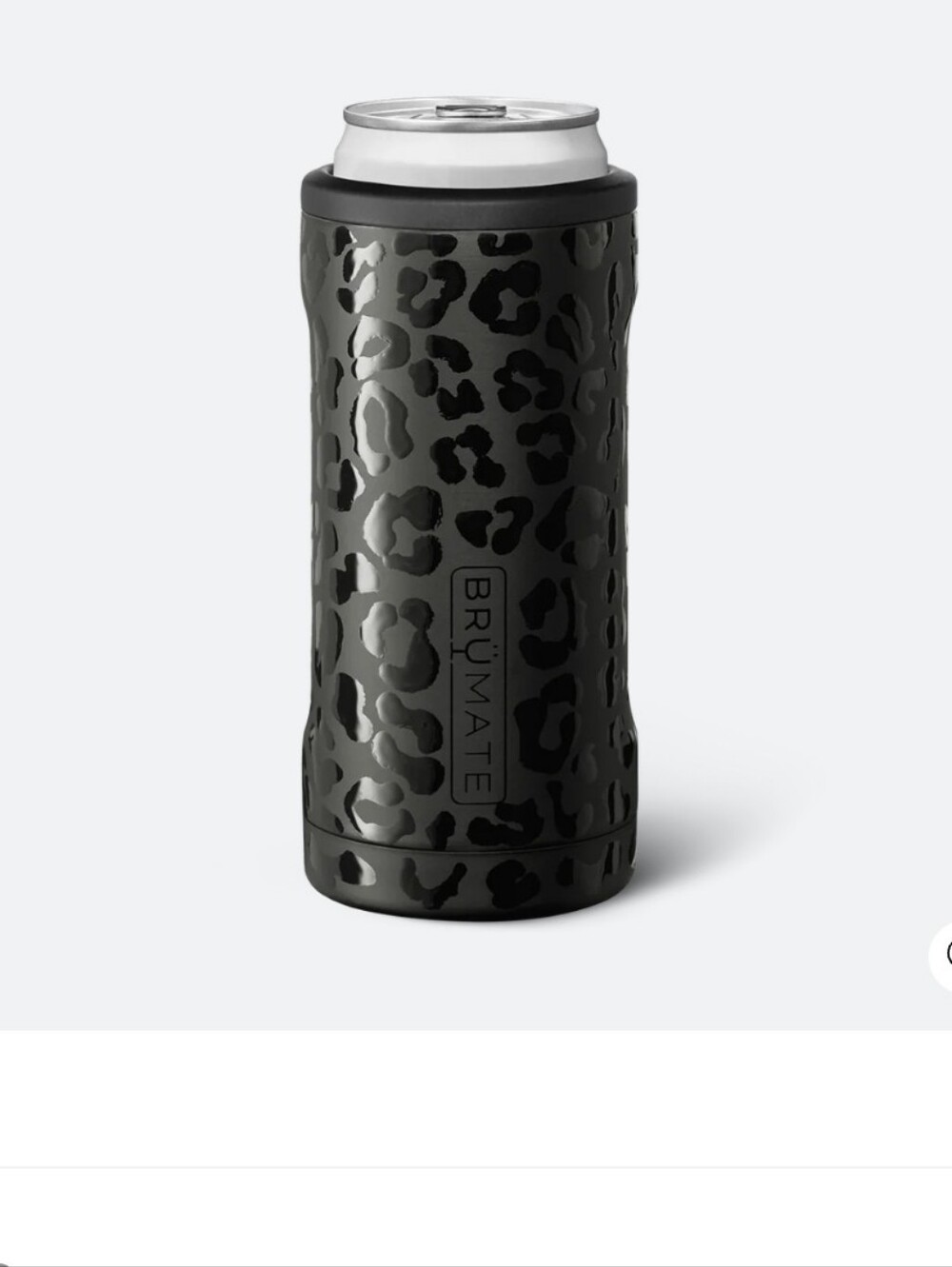 NEW Brumate Hopsulator Slim 12oz, Black Onyx Leopard